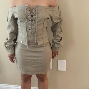 🔹Tan Cargo Mini Dress🔹